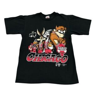 Vintage 90s Youth XL Chicago Bulls Looney Tunes Single Stitch T-Shirt